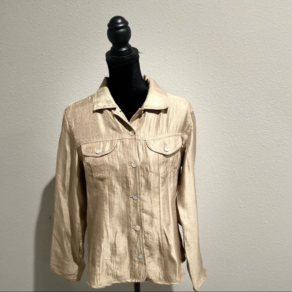 Chico’s Gold Button Down Blouse